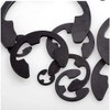 Durable Spring Steel E-Clips with Black Oxide Finish (10, 1/16")