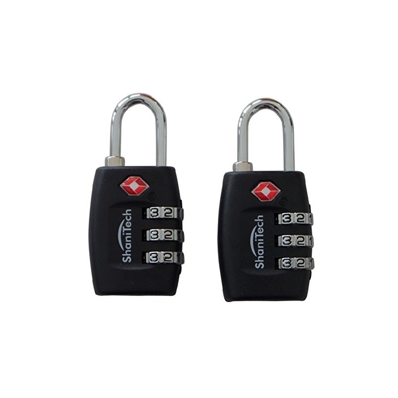 ShaniTech UK Pack of 2 TSA 3 Digit Combination Travel