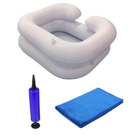 Felimoa Nursing Hair Washing Tank for Sleeping Caregivers for Hair Washing Air Inflator Towel Included