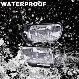 G-PLUS Bumper Fog Lights Compatible with Dodge Ram 1500 2009-2012 / Dodge 2010-2018 Ram 2500 3500 Clear Lens Driving Lamps w/Bezel + H10 12V 42W Halogen Bulbs