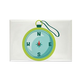 CafePress Hiking Compass Magnets Rectangle Magnet, 3"x2" Refrigerator Magnet