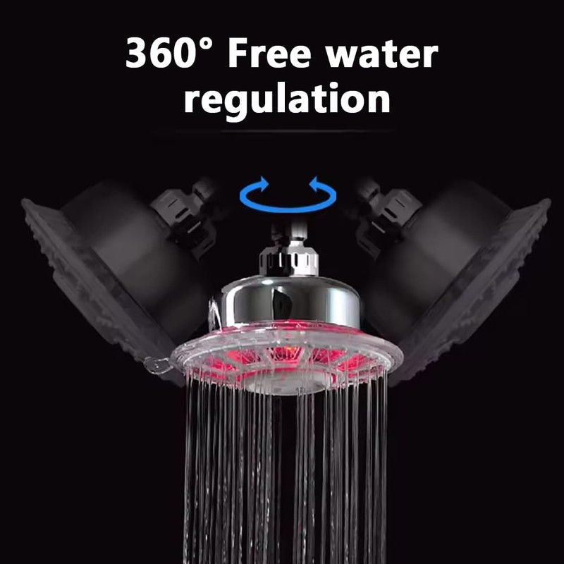 JINYOMFLY Rain Shower Head with LED, Rain Shower with LED