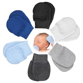 BIKPRST 6 Pairs Baby Gloves Cotton Mittens Anti-Grab Mittens For 0-6 Months Baby Boys And Girls