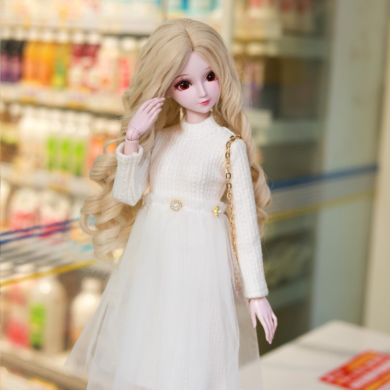 Proudoll 1/3 BJD Doll Complete Set - White Dress with