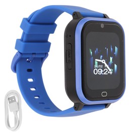 4G Kids Smart Watch Video Call Function Waterproof Touch Screen GPS Smartwatch with Camera Blue