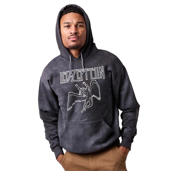 Bioworld Led Zeppelin Falling Icarus Logo Long Sleeve Black Cloud