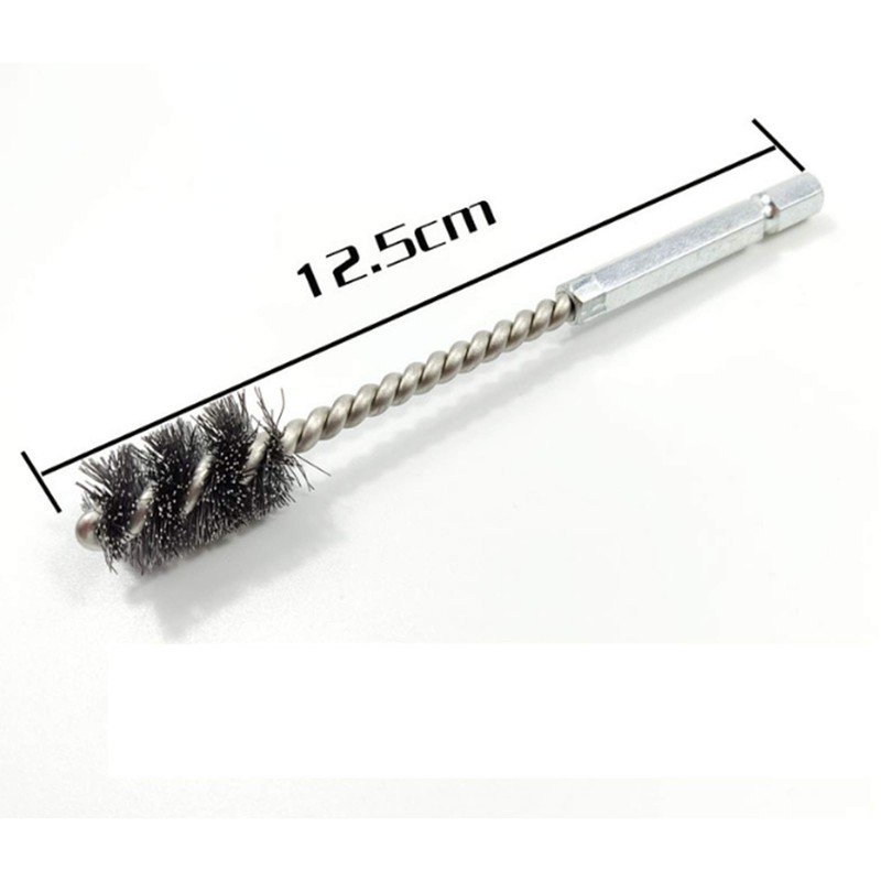 4 Piece Stainless Steel Wire Brush for ports, tubes, bearings
