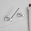 Hoimpro Wall Mounted Rustproof Chrome Toilet Tissue Paper Holder Bathroom