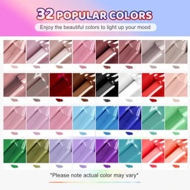 36Pcs Gel Nail Polish Kit with U V Light Crystal Transparent Classic Color 4 Functional Gel for All Seasons