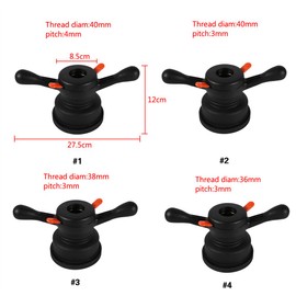 Keenso Tyre Balancer, Tyre Change Tool Quick Release Wing Nut Hub Shaft Nut 36-40 mm Inner Diameter Distance 3-4 mm (Thread Diameter 40 mm, Distance 3 mm)