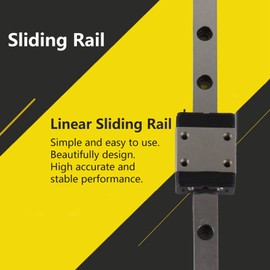 Linear Slide Rail Guide, 1 Piece LML7B Steel 200 mm 300 mm 500 mm Portable High Precision Miniature Linear Guide for Most Automatic Devices (300 mm)