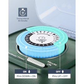 DEWENWILS Outdoor Mechanical Power Stake Timer for ChristmasDecor