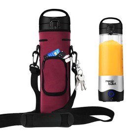 NUENSS-ROR Portable Blender Carrying Case Bag for Magic Bullet Portable Blender (MBPB50100 MBPB50100W MBPB50100FP MBPB50100AK), Storage Bag for blender with Shoulder Strap and Pocket (Cranberry Red)