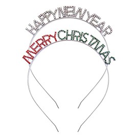 ANGLESJELL Christmas Headbands for Women Snowflake Happy New Year Hairband Xmas Christmas Hair Accessories Jewelry Gifts