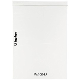 BNY Corner 2 Mil 9x12 Clear Plastic Zip Lock Bags, 9" x 12" Reloc Bag - 100 Counts