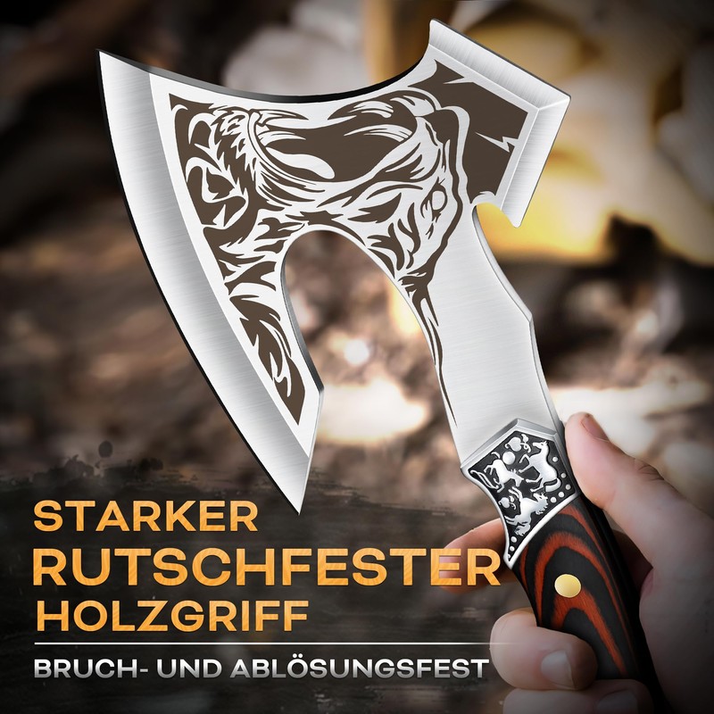 TIVOLI Tiger Splitting Axe High Quality Carbon Steel Full Tang