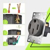 RVMATE NEMA 14-50R Outlet, 50 Amp Receptacle, 125/250 Volt, 3