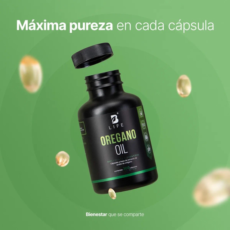 Aceite De Organo De 300 Caps. Oregano Oil. B Life