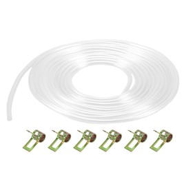 Partuto 1 Set Universal Petrol Fuel Line Gas Line Pipe Hose Plastic Clear 9.84ft 1/9"ID 1/7"OD