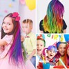 Landrain Pack of 8 Temporary Hair Chalks for Girls, Washable