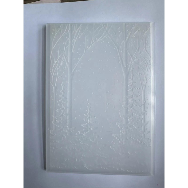 arriettycraft 3D Plastic Embossing Folders with Forest Background for Card