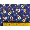 Fabric Traditions - Christmas Tossed Snowman With Glitter Quilting Fabric