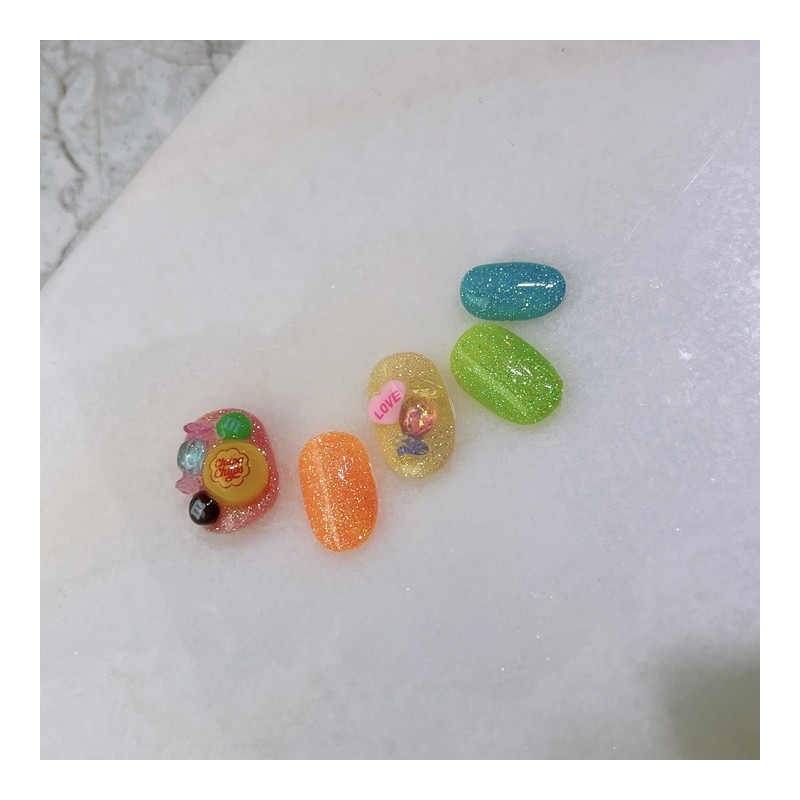 Buy me candyHandmade nail tips - Square / 사탕사줘수제네일팁 -