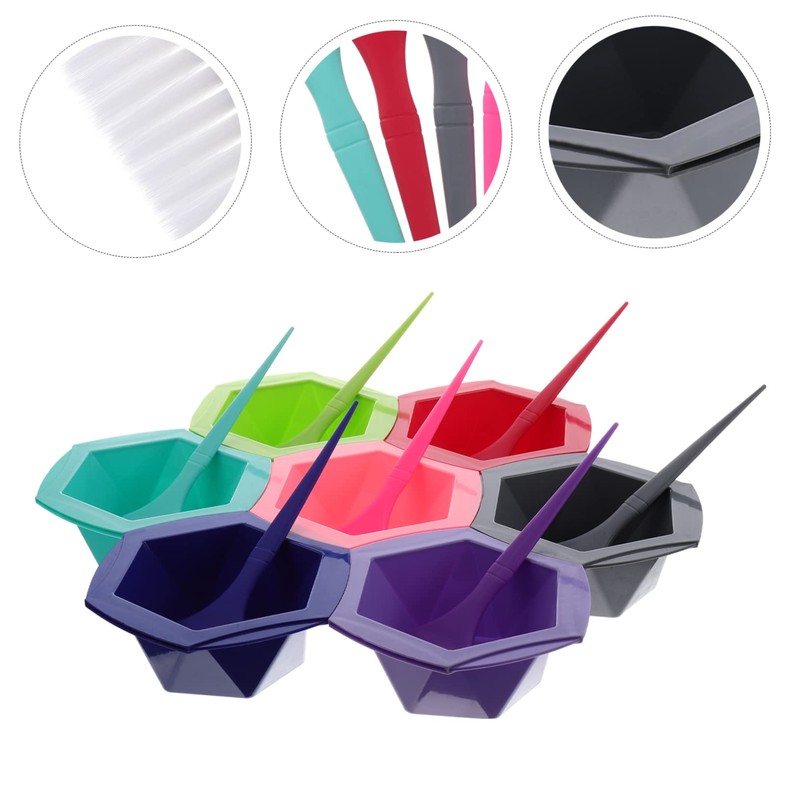 Baluue Complete Hair Dyeing Kit with 7pcs Bowls Brushes Hair