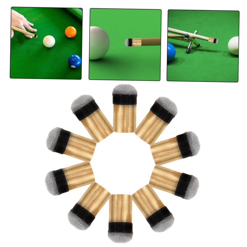 BESPORTBLE 10Pcs Billiard Tips Replacement Durable Screw Pool Tips Essential