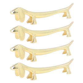 4 Pieces Chopsticks Holder Cute Animal Chopsticks Rest for Dining Table Reusable Golden Spoon Holder Tableware Kitchen Tools for Hotel Home Restaurant Party (Dog)