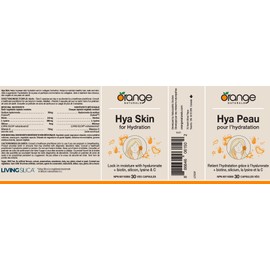 Orange Naturals - Hya Skin for Hydration, 30 v-caps - Helps to Maintain Healthy Hair, Nails and Skin - Helps Maintain Skin Hydration, Collagen Formation and Skin Moisture
