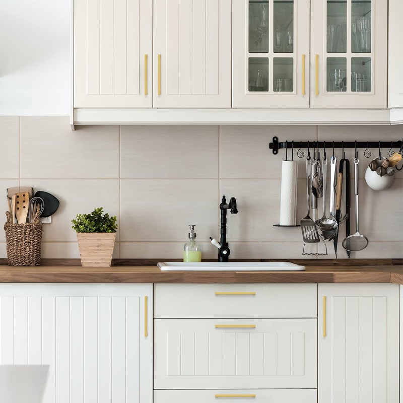 Ravinte 18 Pack 6-1/4 Inch Kitchen Square Cabinet Handles Brushed