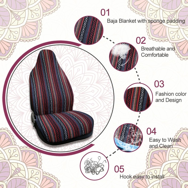 uxcell Universal Soft Blanket Bucket Seat Cover Mat for Car