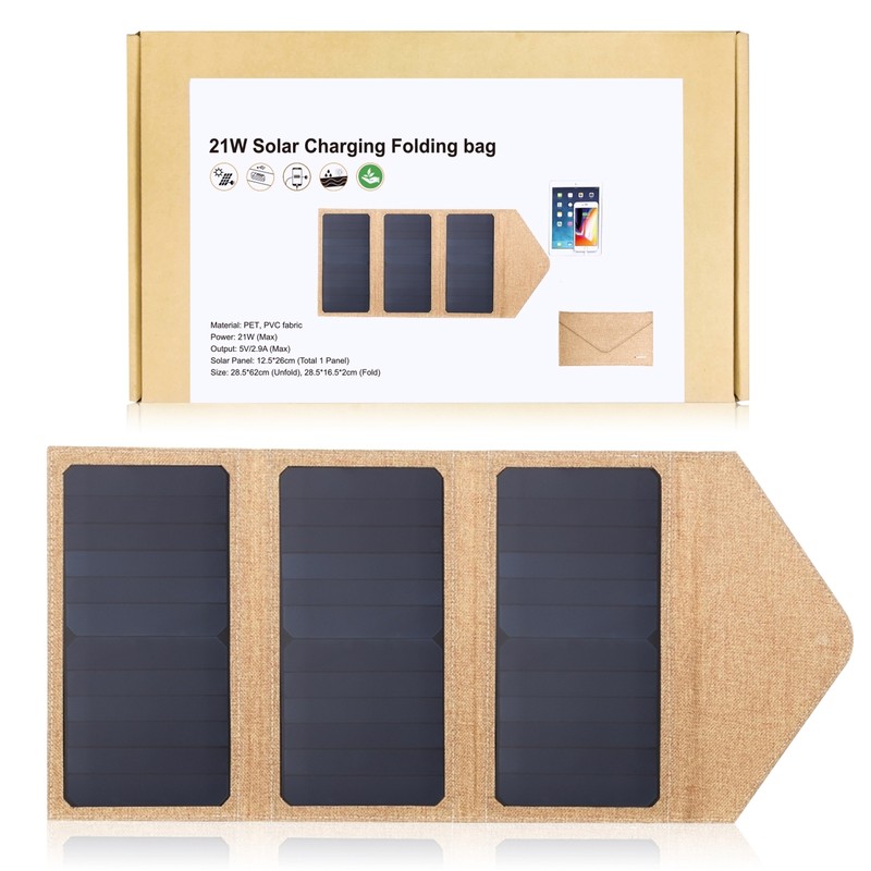 HAWEEL HWL2723 Foldable Solar Panel 21W Waterproof High Efficiency Portable