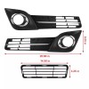 WenQi 4pcs Front Upper & Lower Grille + Fog Light