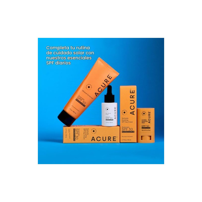 Acure Barra Protector Solar Invisible Fps Vitamina Todo Tipo Piel