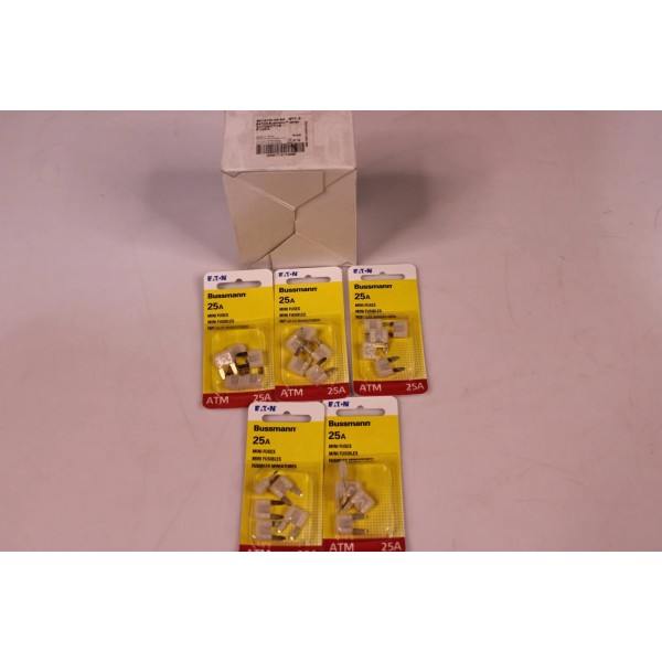 Bussmann (5-5pk)- Bussmann 25-Amp 32-Volt ATM Blade Mini Automotive Fuse