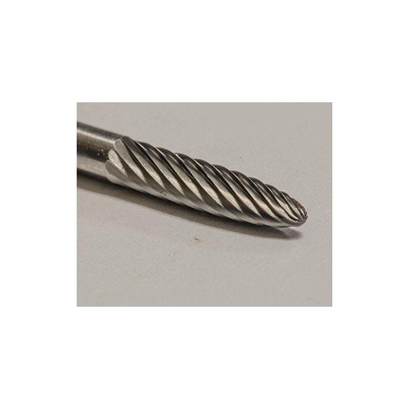 SF-42 Single Cut Solid Carbide Burr Die Grinder Bit 1/8"