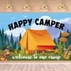 LOONELO Happy Camper Backdrop with 70.9"X43.3", Large Size Polyester Fabric