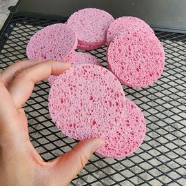 [MENRDDUB_5C] 10 Round Face Sea sponges for cleansing / [MENRDDUB_5C]페이스 원형 해면 스펀지 세안용 10매