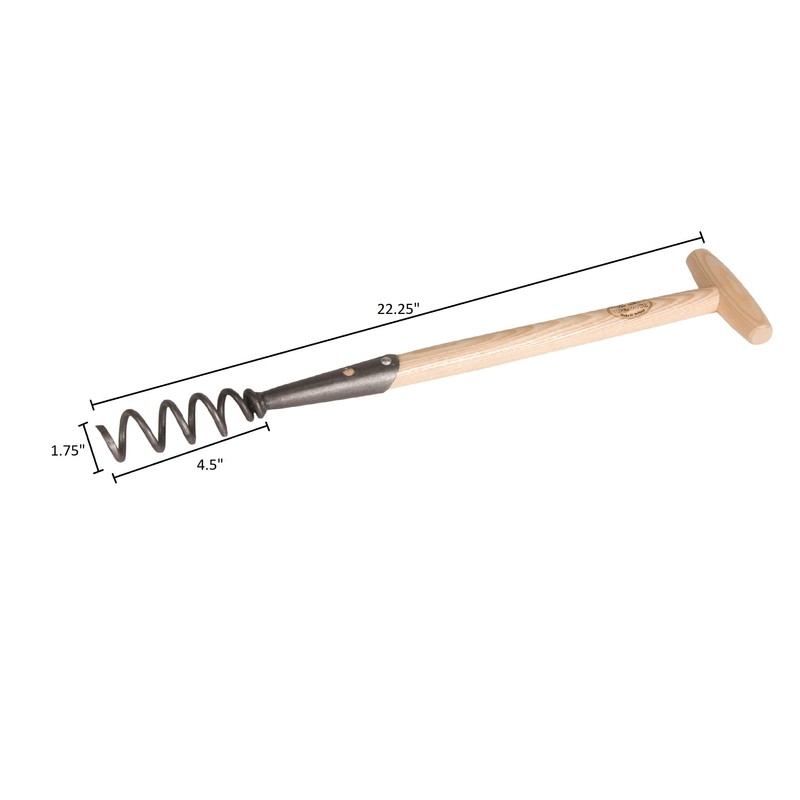 DeWit Corkscrew Weeder – Tempered Boron Steel Root Remover Tool