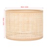 Rattan Lampshade, Woven Lampshade Replacement Square Mesh Shape for E27