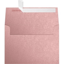 LUXPaper A7 Invitation Envelopes | Peel & Press | 5 1/4" x 7 1/4" | Misty Rose Metallic - Sirio Pearl | 84lb. Text | 250 Qty