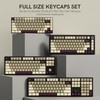 PBT Keycaps Set,Double Shot 137 Keys Cherry Profile, White Grey