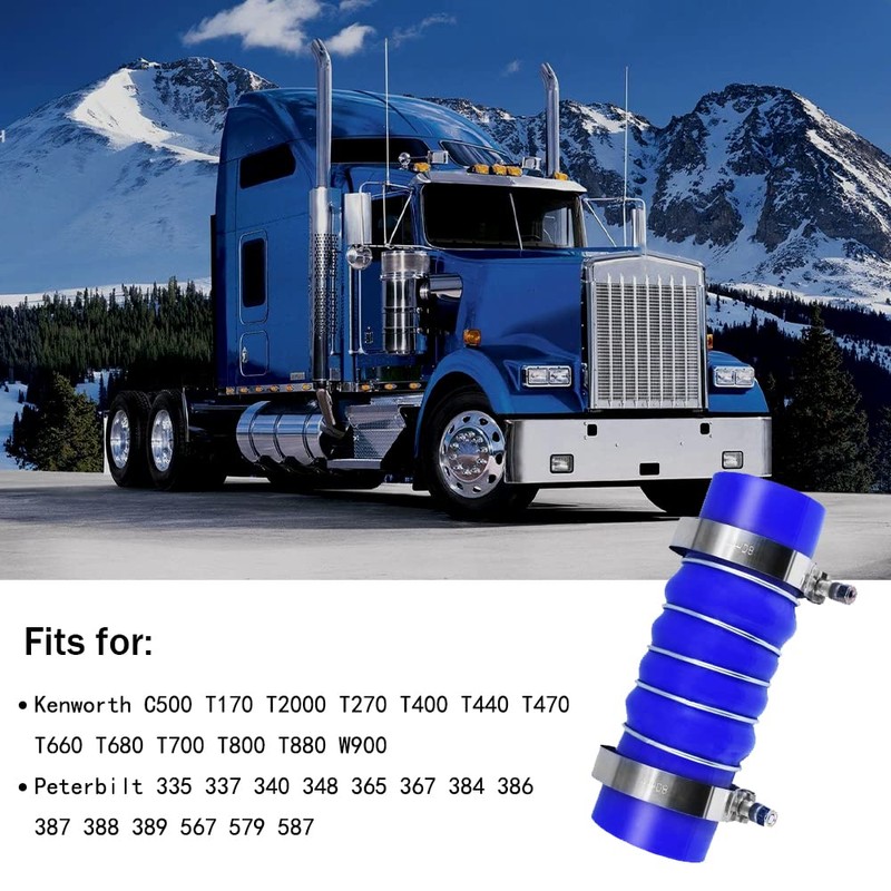 Upper Radiator Coolant Hose with Clamps Fits for Kenworth Peterbilt