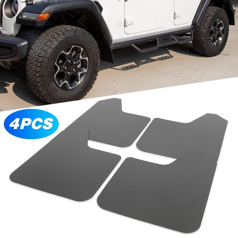 KEEPDSGN 4PCS Black Car Mud Flaps Front and Rear Side