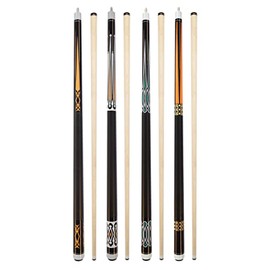 Set of 4 Pool Cues New 58" Billiard House Bar Pool Cue Sticks (SETB11~B14)