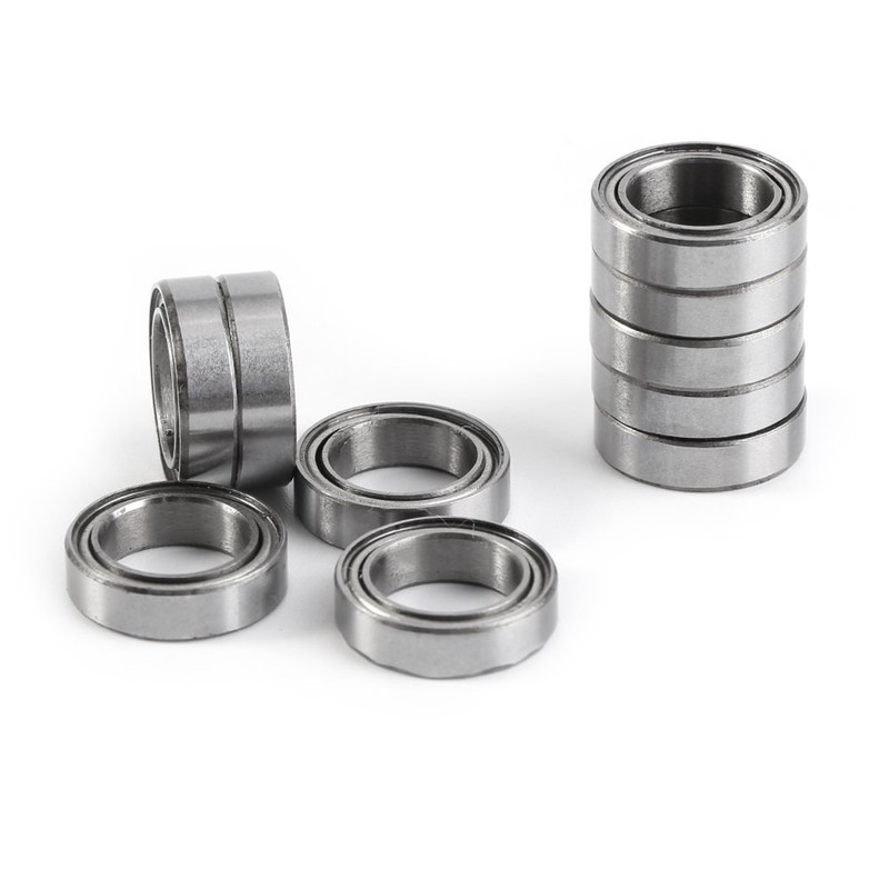 10pcs Ball Bearings, 10 * 15 * 4mm Double-Shielded Thin-Section