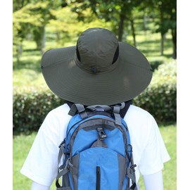 6" Wide Brim Sun Protection Hat Outdoor Unisex Bucket Hats for Hiking Beach Fishing Safari Garden Lawn Yard Work Kayaking