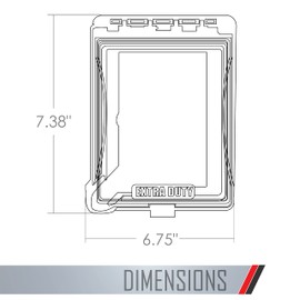 TayMac MR420CZ 1-Gang Recessed Enclosure Extra Duty, 6-in-1 Nonmetallic Weatherproof in-Use Cover, Horizontal/Vertical, Bronze